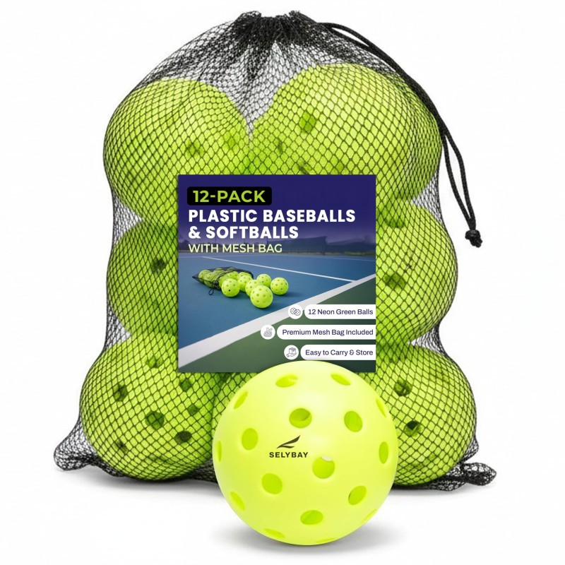 Selybay Plastic Baseballs & Softballs 12 Pack