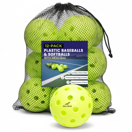 Selybay Plastic Baseballs & Softballs 12 Pack